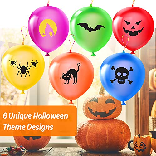 Halloween Balloons Decoration Party Favors - 36 Pack 15" Large Punch Balloons Heavy Duty Latex Punching Balloons For Halloween Birthday Party Decoration School Classroom Decor Kids Toys Game Prizes #TOP1