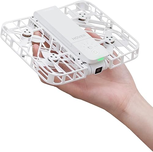 HOVERAir X1 Drone with Camera, Self-Flying Camera Drone with Follow Me Mode, Foldable Mini Drone with HDR Video Capture, Palm Takeoff, Intelligent Flight Paths, Hands-Free Control White (Standard)