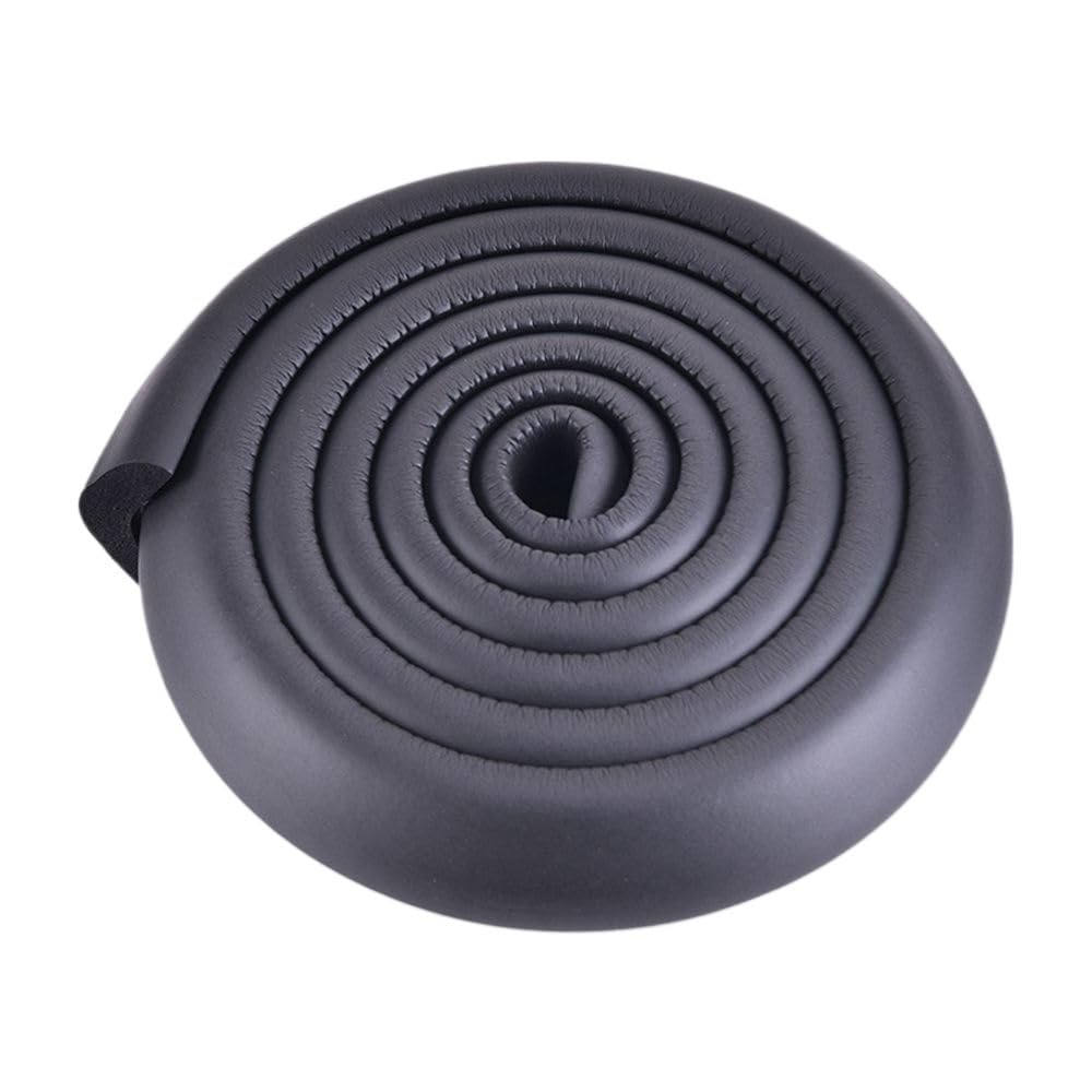1pc 2M Children Desk Soft Foam Sponge Safety Edge Protection Table Guard Strip Anticollision Corner Protector(Black)