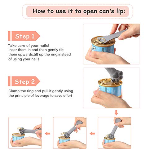 2 Pieces Multi-Functional Pet Food Can Spoon With 2 Pieces Universal Silicone Can Covers Mini Spatula Can Opener For Pet Cat Dog Feeding Can And Wet Food Storage #TOP4