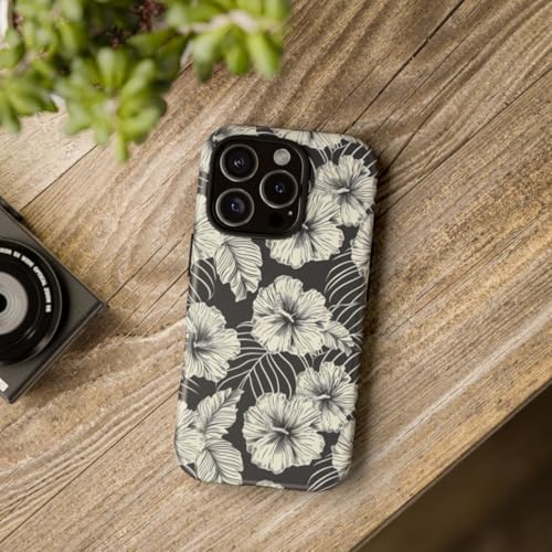 Coque rigide mate iPhone 16 Pro motif floral finitions premium