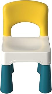 burgkidz Kids Chair, Plastic Toddler Chair with Upgraded Ergonomic Child Backrest, Match with Building Blocks Table, Suitable for Boys and Girls to Sit, Macaron