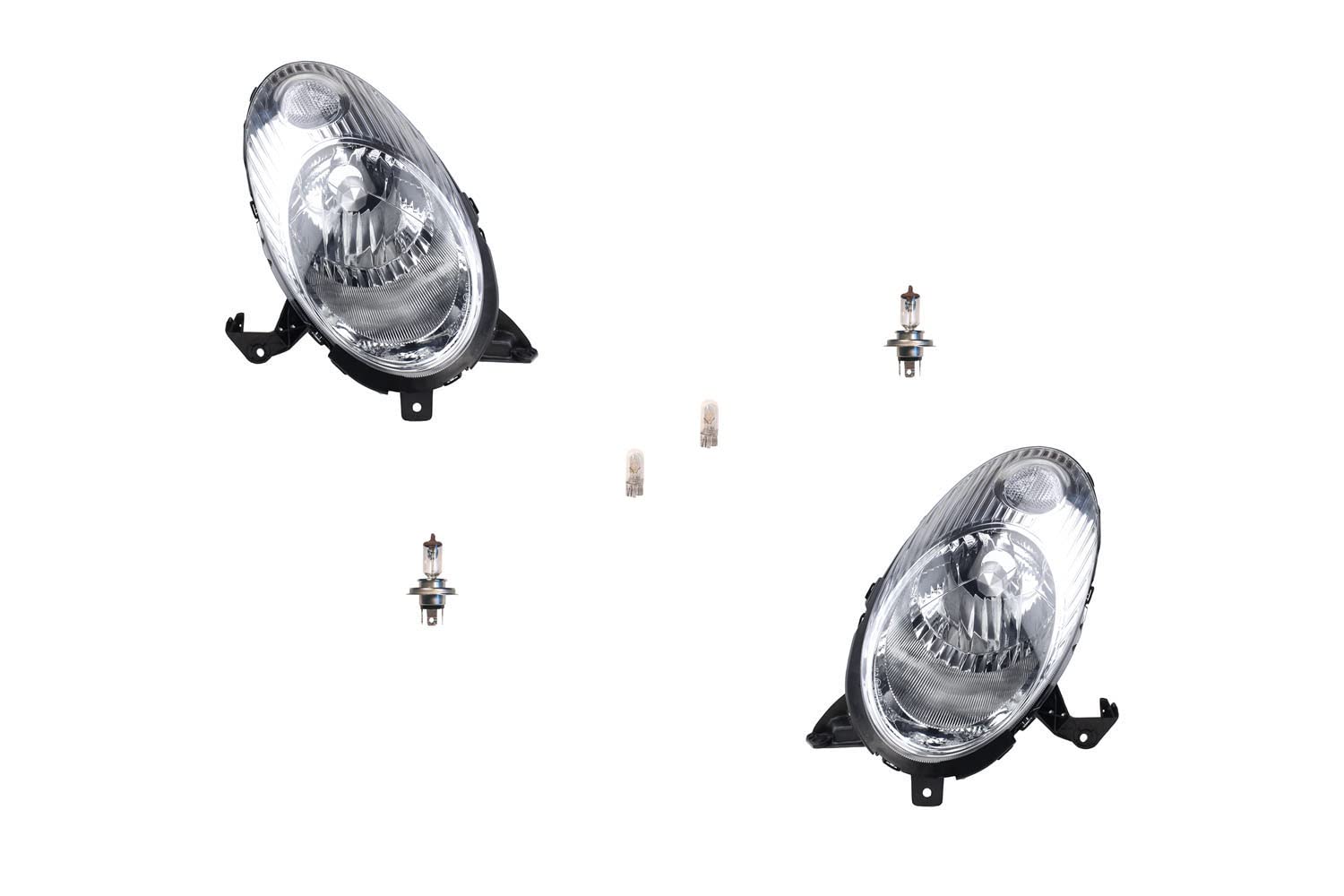 Fari alogeni adatti per Nissan Micra K12 03-05 Set di lampadine Li. Re.