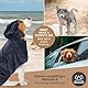 FLUFFINO Hundebademantel Dunkelblau Gr. L | Soft, saugstark, waschbar, schnell trocknend | Tierhandtuch + Klettverschluss | Badetuch für große Hunde | Haustierzubehör