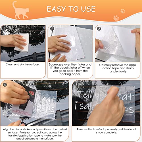 7'' Tell Your Cat I Said Pspsps Sticker - 2 Pack Weatherproof Tell Your Cat I Said Pspsps Car Decals, Funny Car Window Decals Bumper Sticker (White) #TOP2