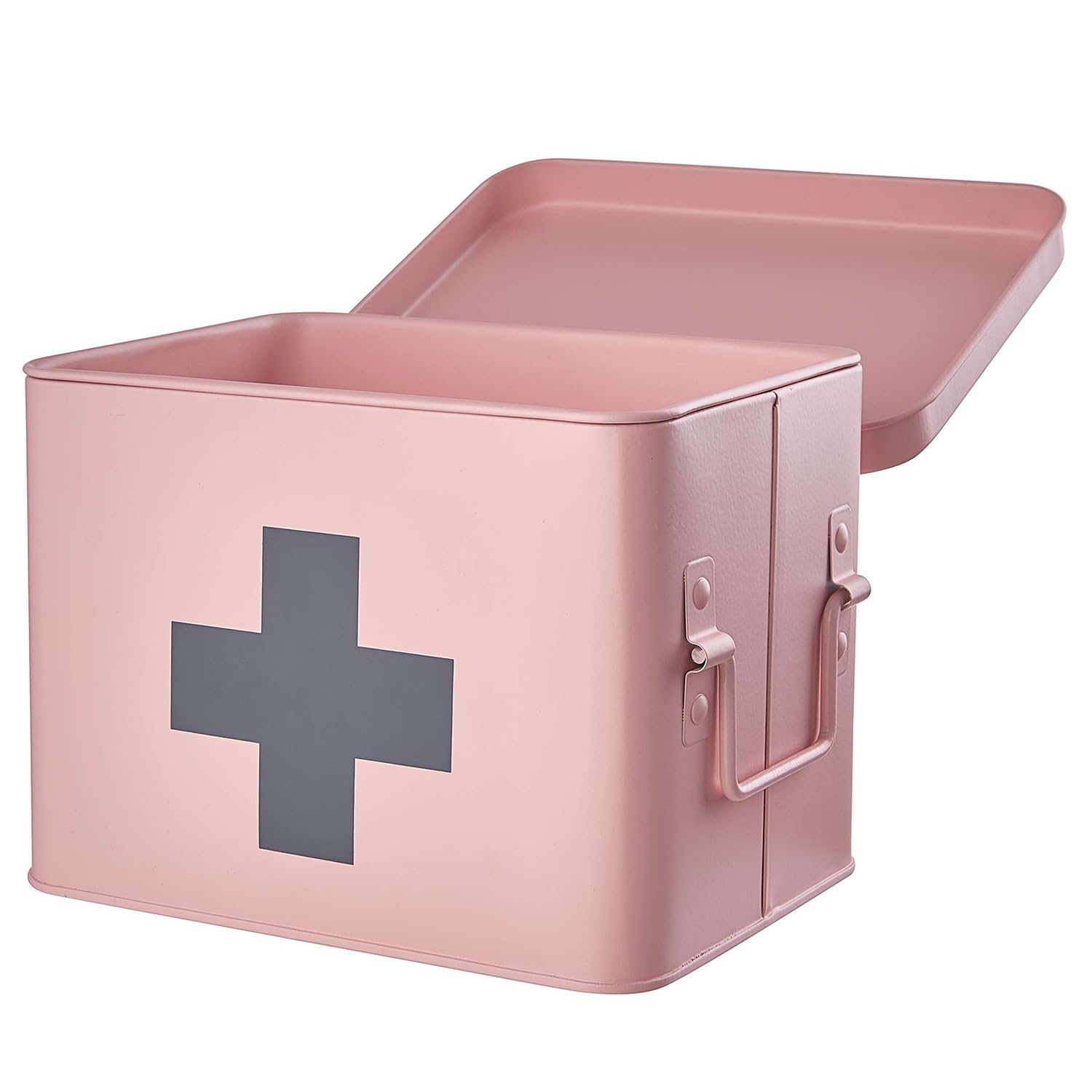 BUTLERS Medikamentenbox mit herausnehmbaren Fach MEDIC L22 x B16cm x H16 cm | Aufbewahrung und Organisation von Medikamenten | erste Hilfe Kasten und Hausapotheke