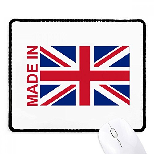 Mousepad antideslizante negro con bordes cosidos hecho en Reino Unido para oficina
