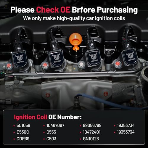 Image of BDFHYK Ignition Coil Packs Compatible with Buick Century Electra LaCrosse,Compatible with Cadillac Allante,Camaro Corvette Impala Malibu Monte Carlo S10 Venture, Coil for 5C1058 C849 D555 Set of 3