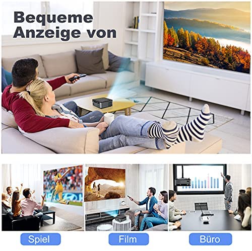 Beamer, 8500 Lumen Beamer Full HD, WiFi Bluetooth Beamer 4K Native 1080P LED Home Theater Video Projector Compatibel met… - Image 7