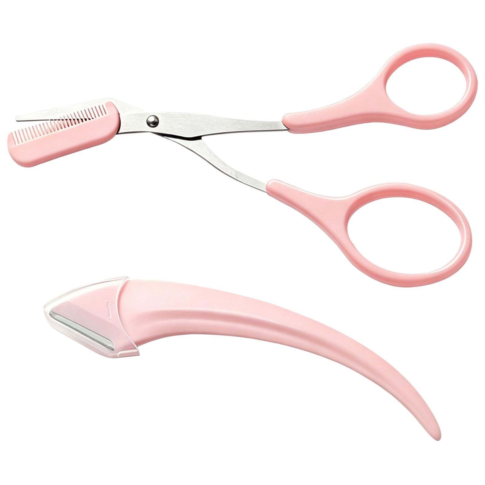 Heyiminy 2Pcs Eyebrow Scissors with Comb, Professional Eyebrow