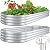 FORTUNO 2 Pack Galvanized Raised Garden Bed Box