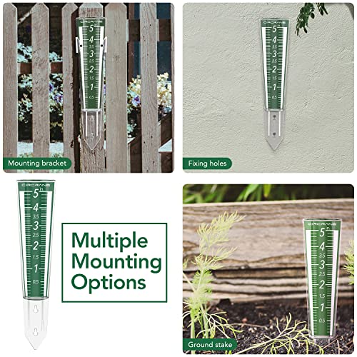 Circrane 5-Inch Capacity Outdoor Rain Gauge With Additional Hang Bracket& Stainless Steel Screws thumb #6