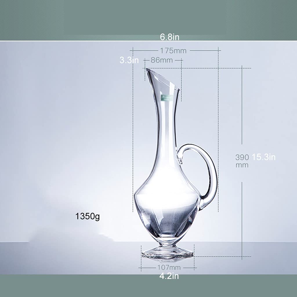 Decantador de Vino Cristal de cristal vino tinto decantador hecho a mano libre de plomo creativo oblicuo oblicuo jarra,decantador de vinos,dispensador de vinos para restaurantes y bares del hogar Deca