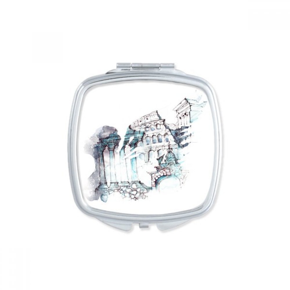 Miroir de maquillage Rome aquarelle pour vos retouches en voyage