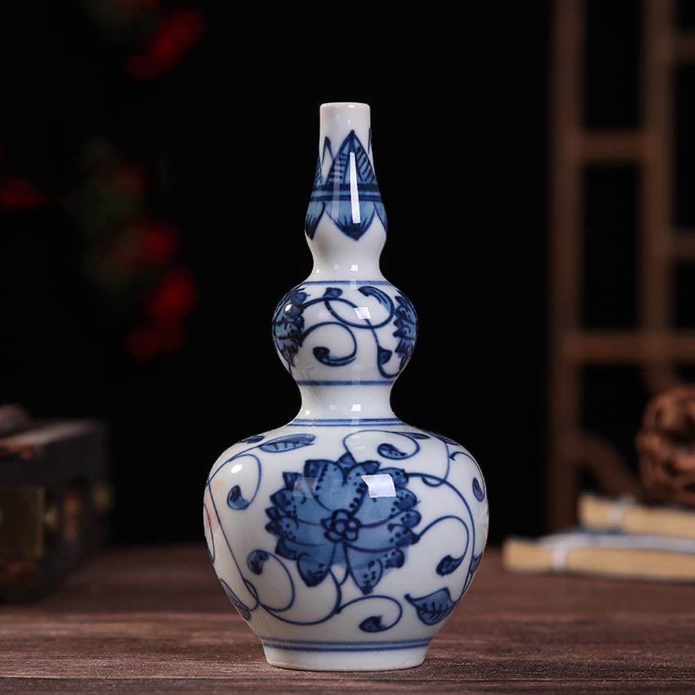 asdchZen Jingdezhen Mini Hand-Painted Blue And White Porcelain Vase Ceramic Vase - Chinoiserie Decor Vase