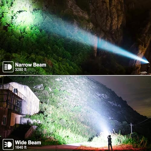 Rechargeable Flashlights 99000 High Lumens 2 Pack, Led Super Bright Flashlight with 5 Modes & IPX7 Waterproof, 15H Running Time, High Powered Flash Light for Home Camping Home Emergencies - Image 6
