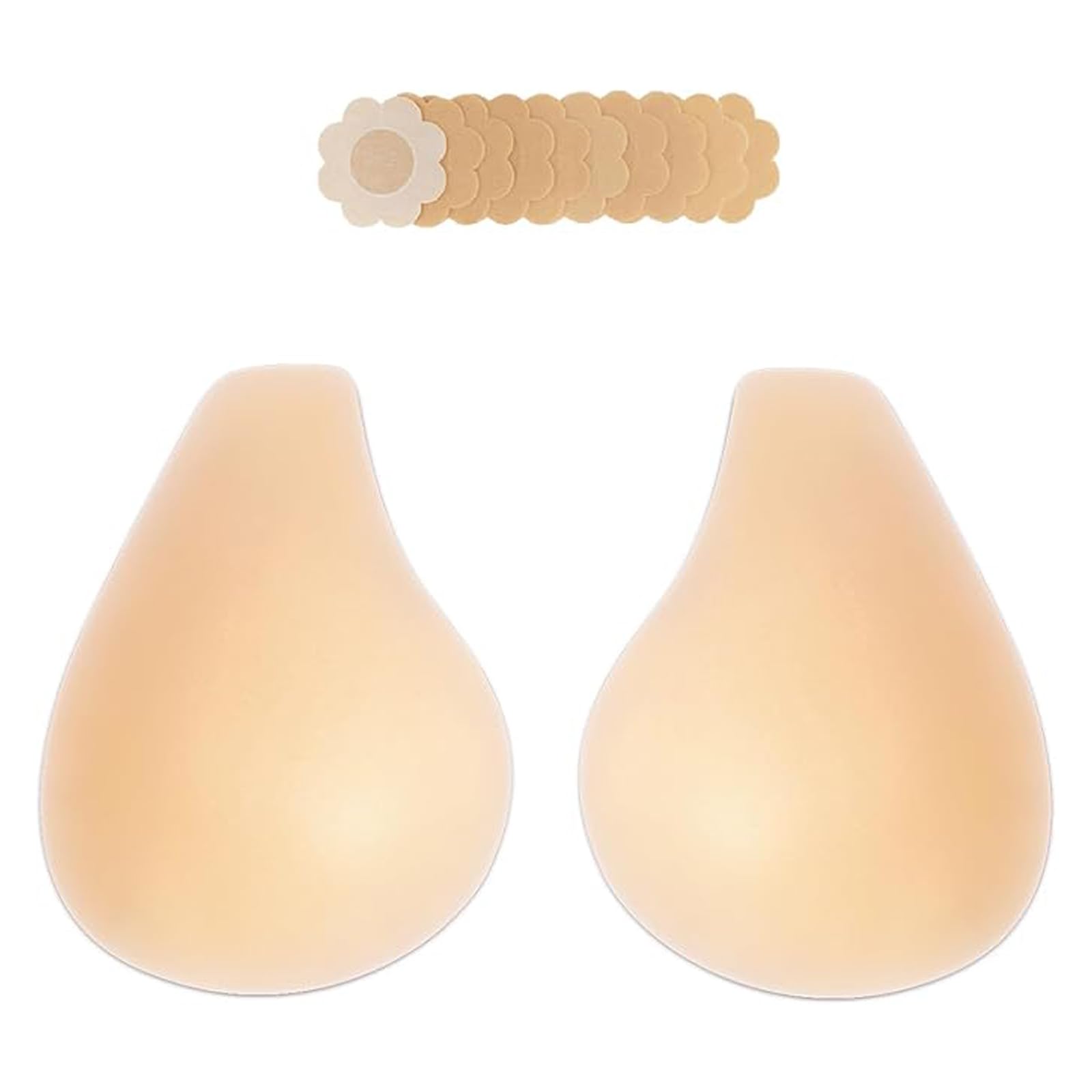 Bontierie Nipple Covers Sticky Push up Bra Added Lift Seamless Ultra-Thin Pasties Women Adhesive Bras
