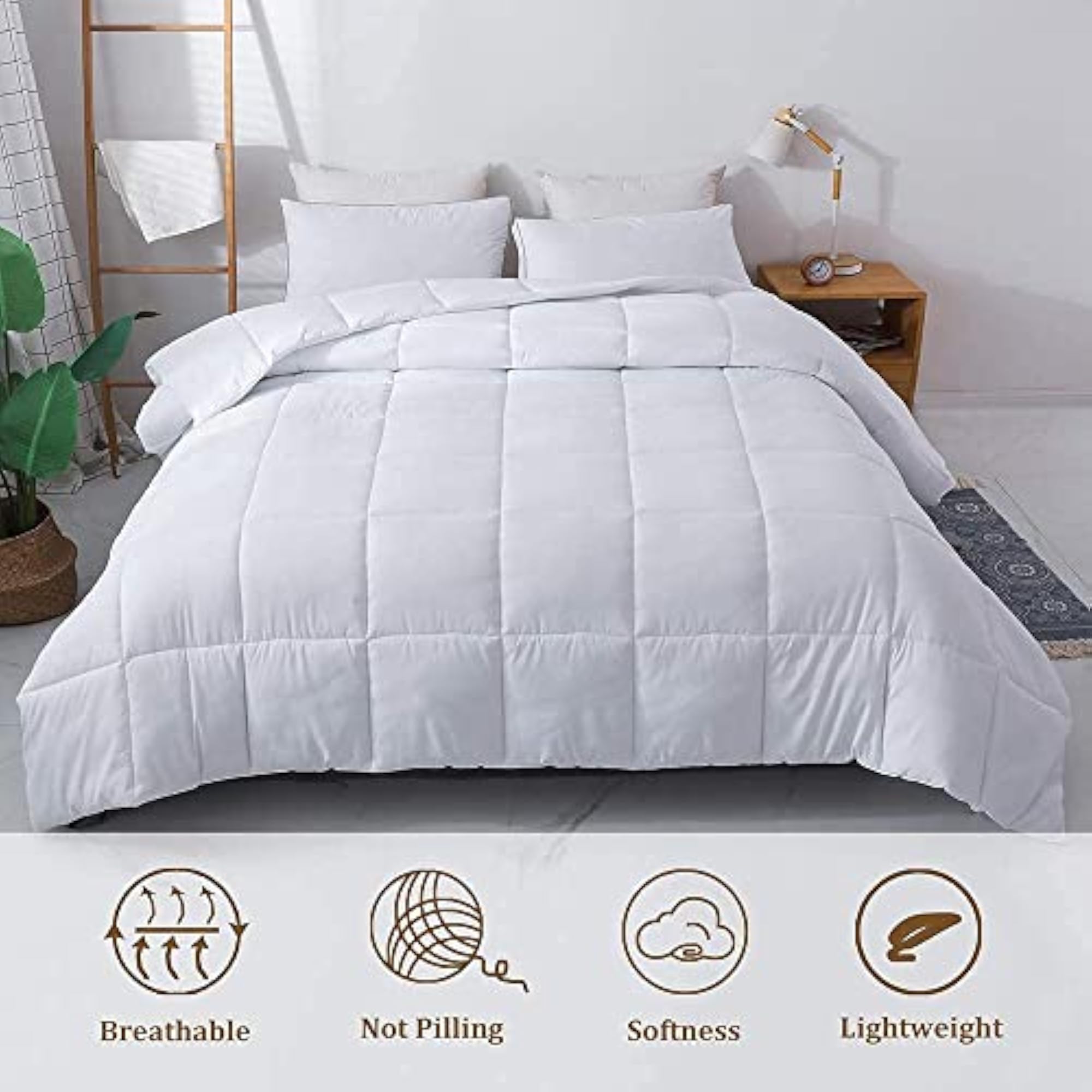 200 GSM Microfiber Fill Reversible Comforter, Single Bed Size
