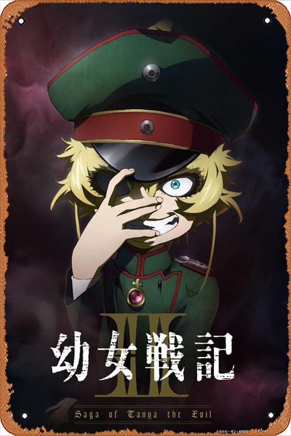 Saga of Tanya the Evil Poster 2 8 x 12 Inches - Retro Vintage Metal Tin Sign for Home Bar Pub Garage Decor Movie Gifts