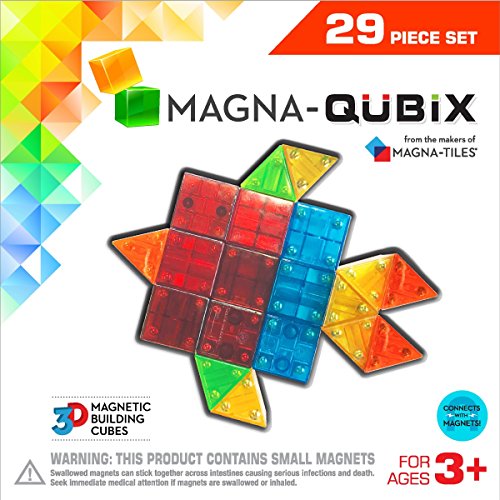 MAGNA-QUBIX 29-Piece Magnetic Construction Set, The ORIGINAL Magnetic Building Brand
