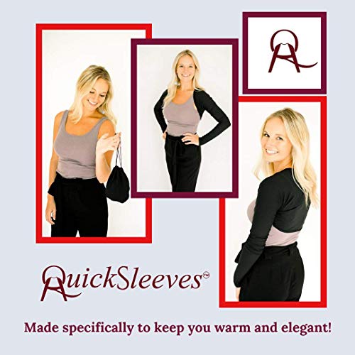 Image of QuickSleeves - The World's First Pouch-to-Shrug that Transforms Into a Long Sleeve Open Front Bolero Shrug Cardigan Vest