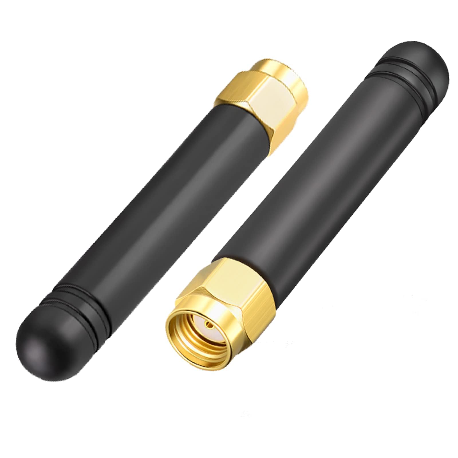 Bingfu Antenna WiFi 2,4GHz 5GHz Bibanda 2dBi MIMO Maschio RP-SMA Omnidirezionale per Scheda Rete Wireless Router WiFi Adattatore USB Telecamera IP Sicurezza Monitor Videosorveglianza, 2 Pacchi