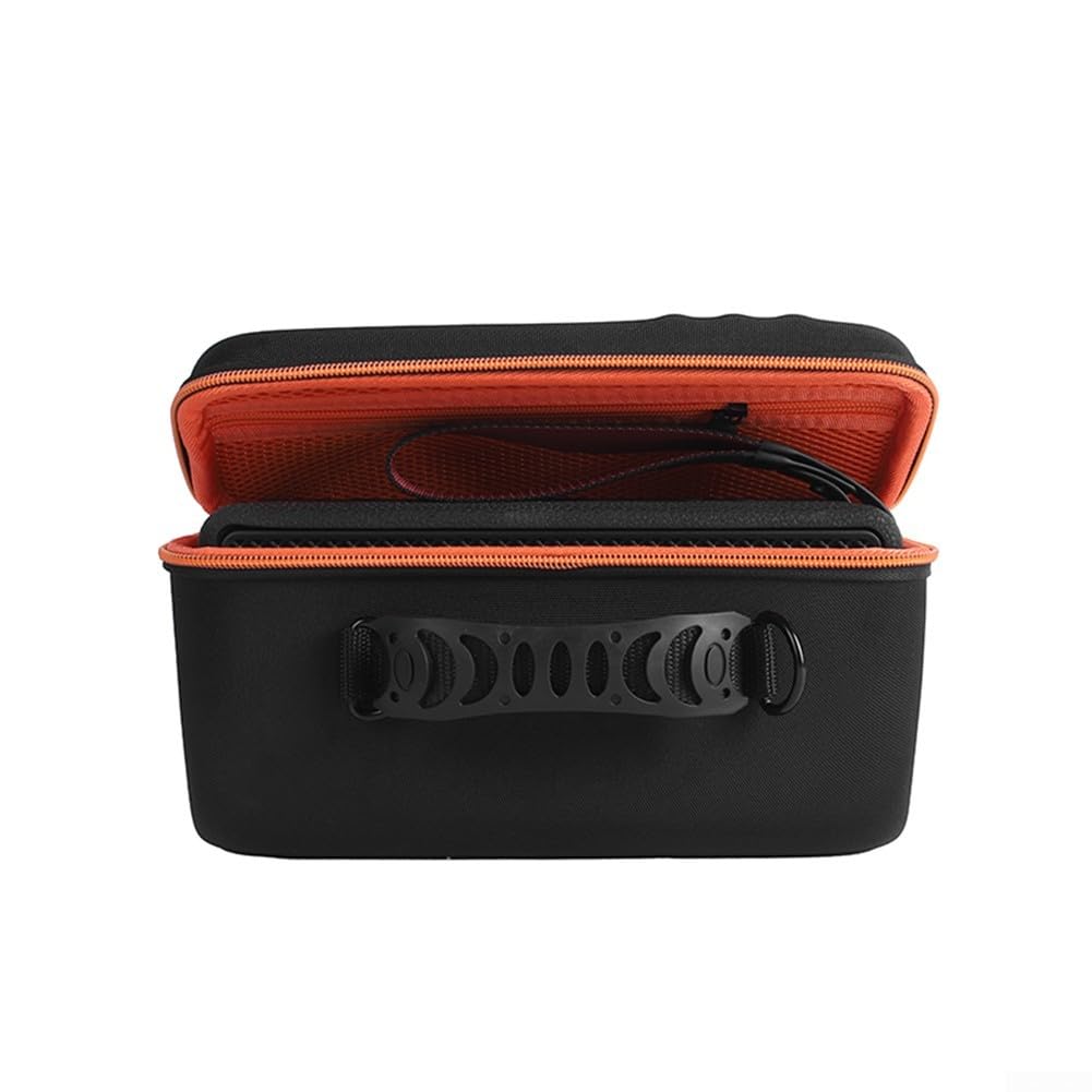 Étui de rangement en EVA avec fermeture éclair sécurisée pour protection contre les chocs pour haut-parleur Marshall Middleton II étanche pour une utilisation en extérieur (noir + orange)