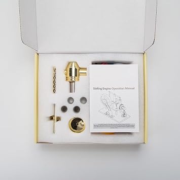 Stirling Engine Model Kit for Adults, Hot Air Stirling Engine DIY Assembly Balance Metal Engine Motor Model, Electricity Generator Mini Engine Kit Engine Building Kit Gift