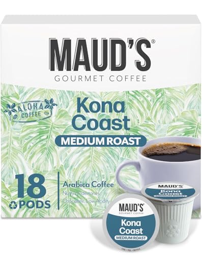 Image of Maud's Kona Medium Roast Coffee Pods, 18ct