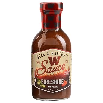 Bear & Burtons The W Sauce Fireshire Sauce 12 oz Bottles Worcestershire Style Worshestire Flavor Worcester Alternative Original