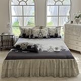Photo Gallery surwin lenzuolo con mantovana, stile retrò gonna per letto antirughe 45 cm di altezza, lenzuolo con angoli antipolvere, elastiche mantovane giroletto, lenzuola per casa (grigio,180x220cm) Photo Gallery surwin lenzuolo con mantovana, stile retrò gonna per letto antirughe 45 cm di altezza, lenzuolo con angoli antipolvere, elastiche mantovane giroletto, lenzuola per casa (grigio,180x220cm)