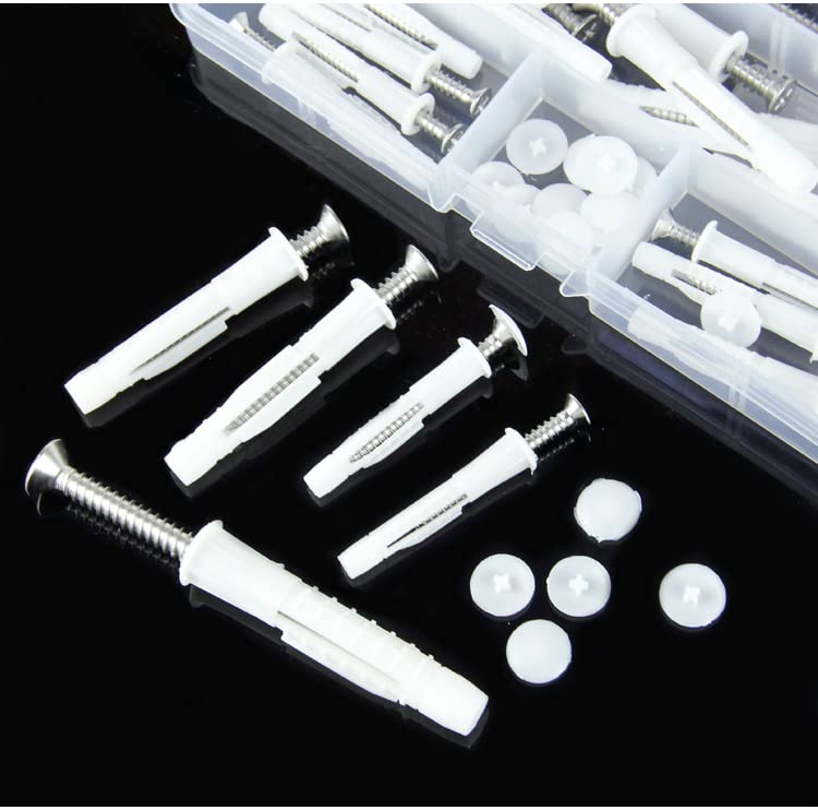 78 Pcs M6 M8 M10 Small Screws Expansion Tube with Plastic Box Hardware Wall Plugs Drywall Screw Set Wall Anchor Plugs - (Size: M6 M8 M10)