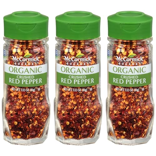 McCormick Gourmet Organic Crushed Red Pepper, 1.12 oz (Pack of 3)