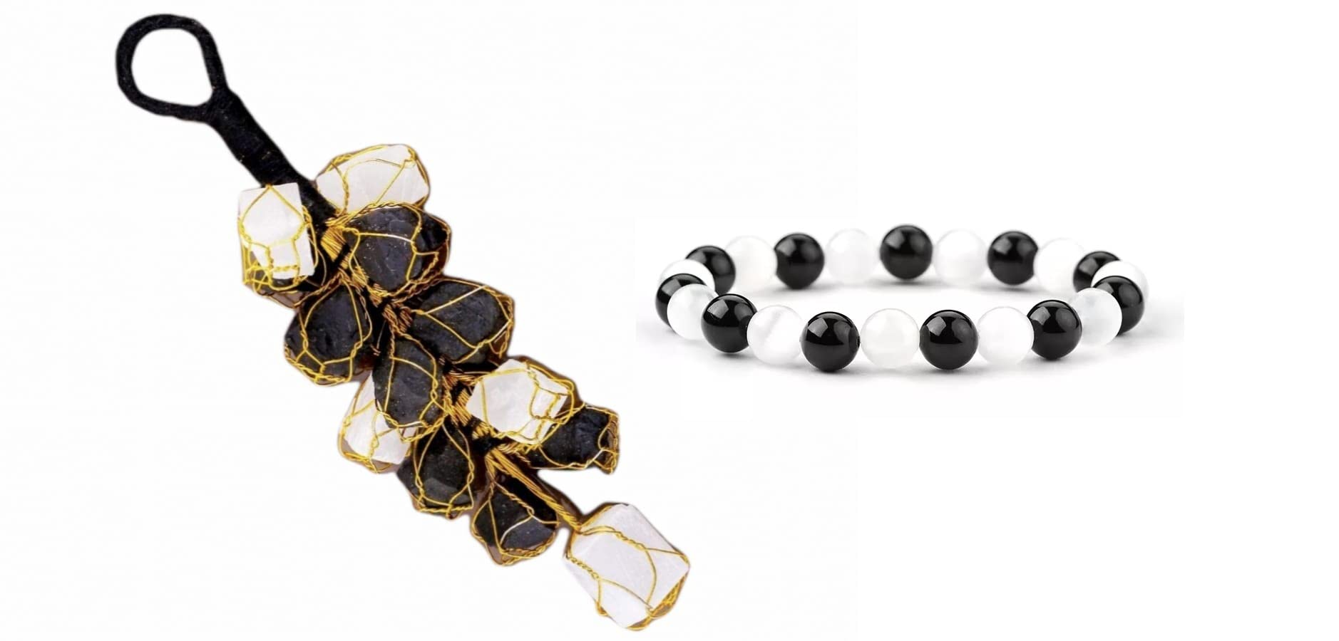 See full amazon price history chart for PANAKUMUS Black Tourmaline and Selenite Rough Chunks Door Hanging and Black Tourmaline and Selenite Combination Bracelet for Protection from Negative Energy & Evil Eyes (BT-ST Hanger & Bracelet) PANAKUMUS Black Tourmaline and Selenite Rough Chunks Door Hanging and Black Tourmaline and Selenite Combination Bracelet for Protection from Negative Energy & Evil Eyes (BT-ST Hanger & Bracelet) (B0BQWBQ3BL) Amazon Price History, Amazon Price Tracker