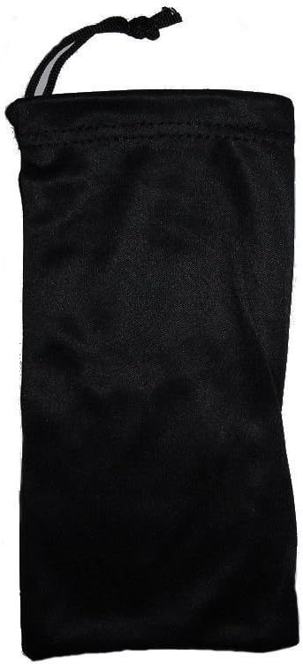 TronMax Black Microfiber Cleaning And Storage Pouch/Sack/Case For Sunglasses And Eyeglasses