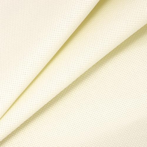 Image of Caydo Large Aida Cloth, 14 Count Beige Cross Stitch Fabric for Craft Embroidery, Handmade Needlework, DIY Handicrafts(28x19 inch)
