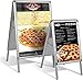 Produktbild Femor Kundenstopper DIN A2, Alu Kundenstopper, Regenwasserfester Kundenstopper, Plakatständer Doppelseitig, PVC Schutzfolie, Rahmen 25 mm, Metallrückwand