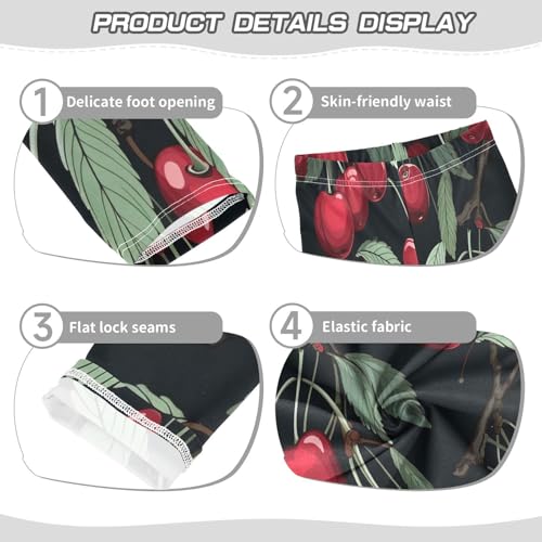 Bolaz Toddler Girls Leggings Printed Yoga Pants Leggings Cherry Two for Kids3