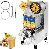  VEVOR Milchtee-Versiegelungsmaschine 450 Watt Automatische Versiegelung, Sealer Cup Maschine 220 V, Boba Teetasse Versiegelungsmaschine, Boba Maschinenbecherversiegelung, PP-, PET-, PC-, Pappbecher