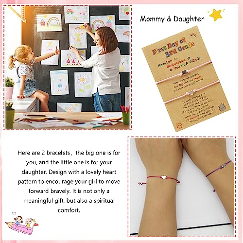 Mommy and Me Bracelet Cute Animal Bracelet Set for 2 Matching Heart Wish Bracelet Jewellery3