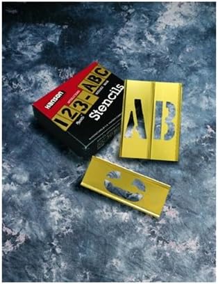 CH Hanson 10035 5" 33-Pc Reusable Brass Stencils Letter Set, Interlocking Edges