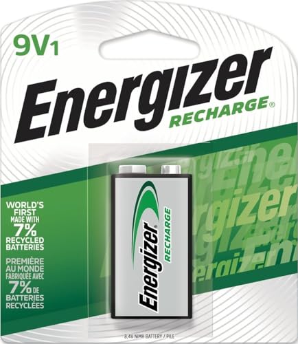 Energizer Recharge Universal Rechargeable 9V Batteries, 1 Pack