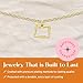 Lucky Feather Oregon Shaped State Necklace, 14K Gold-Dipped Pendant on Adjustable 16”-18” Chain