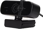 HD Webcam with Microphone, 1080P 30FPS Streaming Business Webcam, Auto Focus, Private Protective Cover, USB Web Camera for PC Video Conferencing/Calling/Gaming