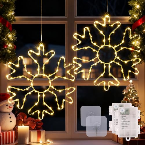 Weihnachtsdeko Fenster, 160 LED Weihnachtsbeleuchtung Fenster...