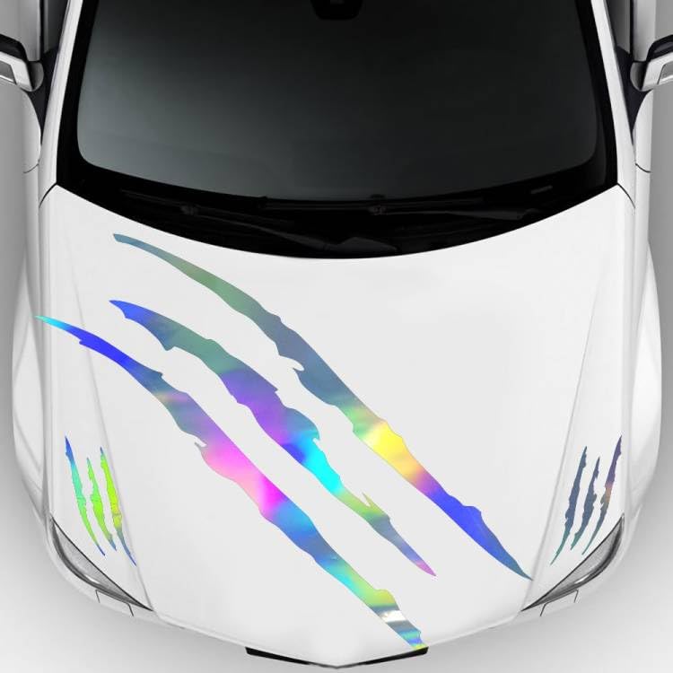 Image of Car Decals Claw Mark Stickers to Cover Hood Headlights Scratches, Modified Cars /Vans /SUVs /Trucks, Pack of 3 (Multi-Colors)