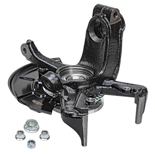 Image of Detroit Axle - Front Steering Knuckle for 1998-2010 Volkswagen Beetle 1999-2006 2010 Golf 1999-2005 Jetta, Left Steering Knuckle & Wheel Hub Bearing Assembly Replacement