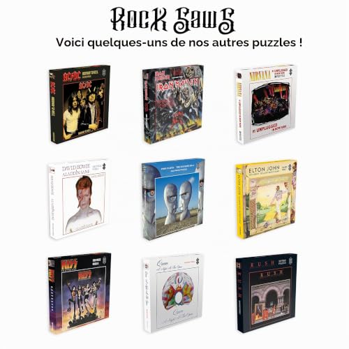 RockSaws Puzzle 500 pièces Rétro Musique Intermédiaire 12 ans et plus 500 pièces Bleu 39cm x 39cm – vue 6