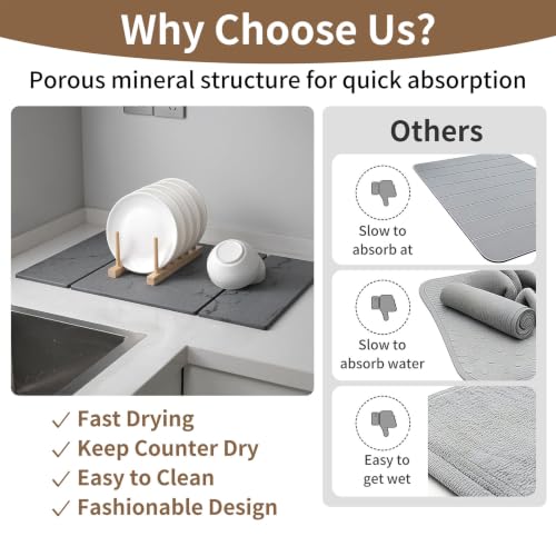 Estera para secar platos absorbente y almohadilla de diatomeas Fdit 7