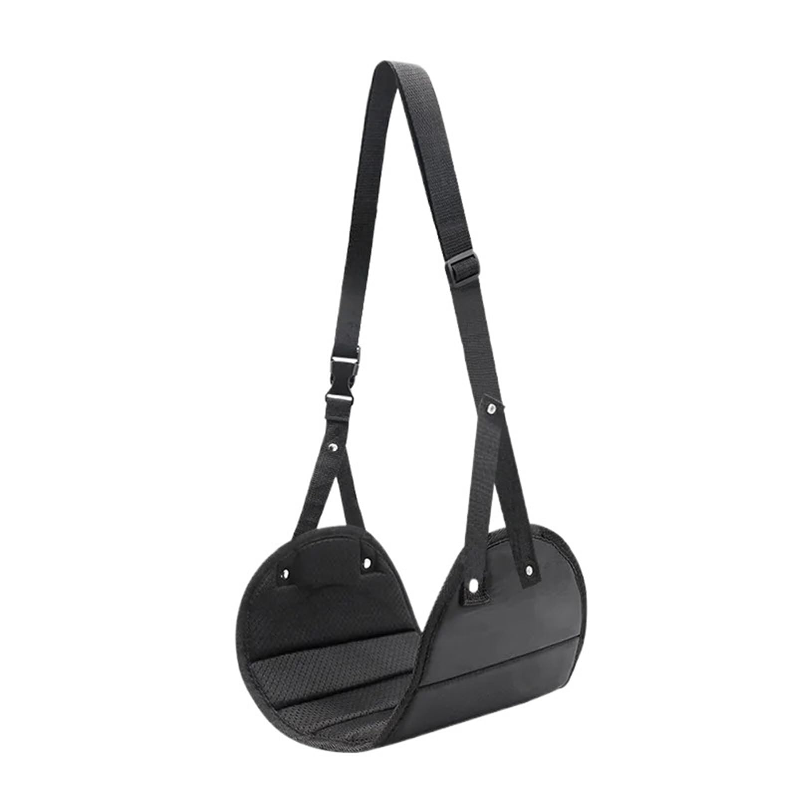 Reposapiés de viaje comercial, hamaca, eslinga oficina con avión, reposapiés riel alta velocidad(Black)